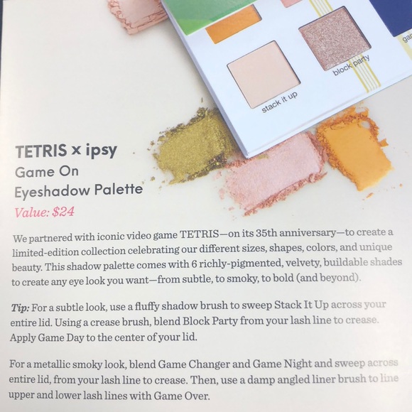 Limited edition Tetris x Ipsy eyeshadow palette - Picture 5 of 5